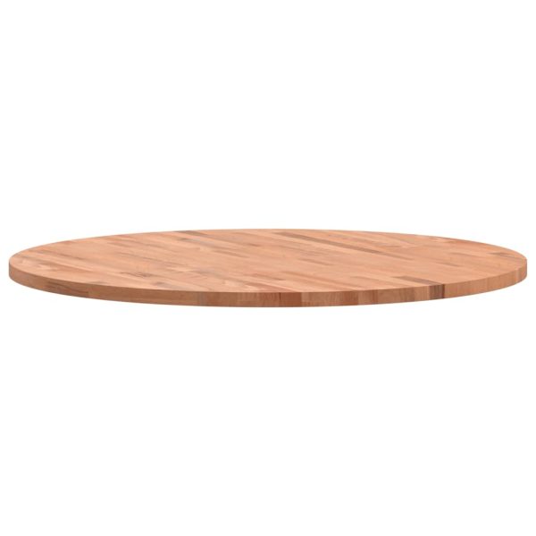 Piano Per Tavolo Ø90x2,5 Cm Rotondo In Legno Massello Di Faggio - Image 6