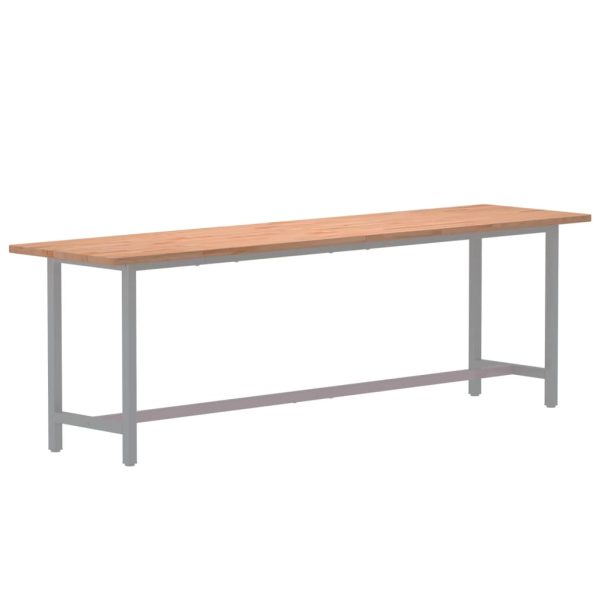 Piano Scrivania 220x55x2,5 Cm In Legno Massello Di Faggio - Image 3