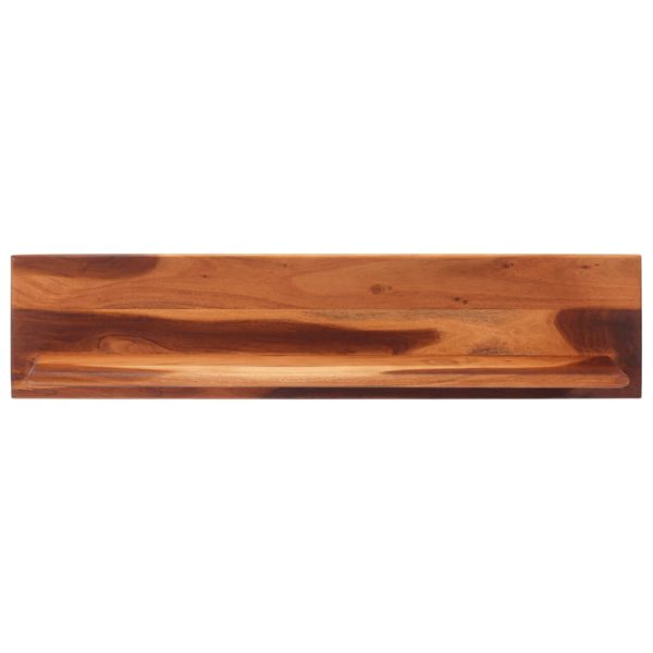 Mensole Da Parete 2 Pz 112x20x26 Cm In Legno Massello Di Acacia - Image 3