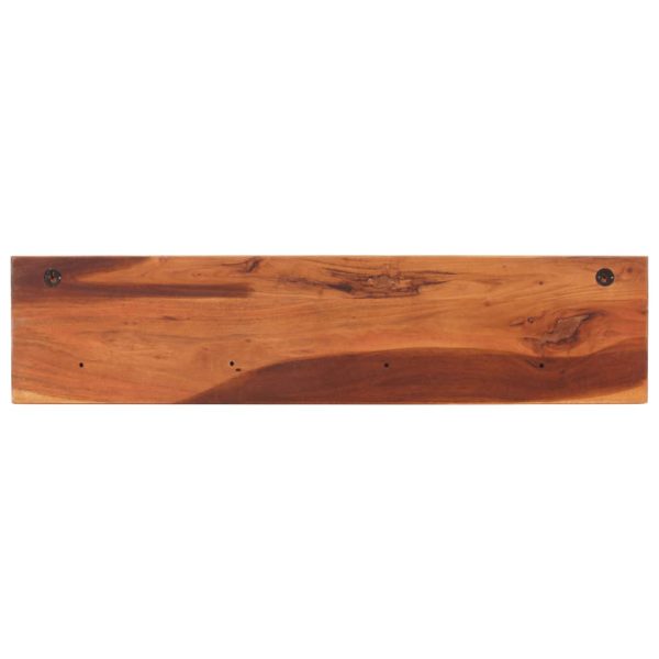 Mensole Da Parete 2 Pz 112x20x26 Cm In Legno Massello Di Acacia - Image 4