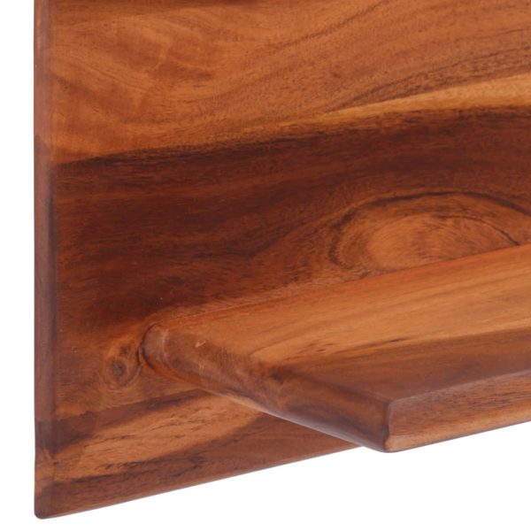 Mensole Da Parete 2 Pz 112x20x26 Cm In Legno Massello Di Acacia - Image 5