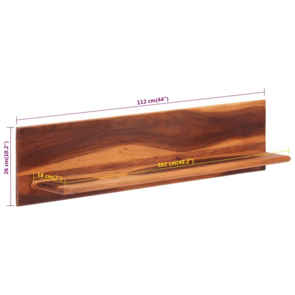 Mensole Da Parete 2 Pz 112x20x26 Cm In Legno Massello Di Acacia - Image 6