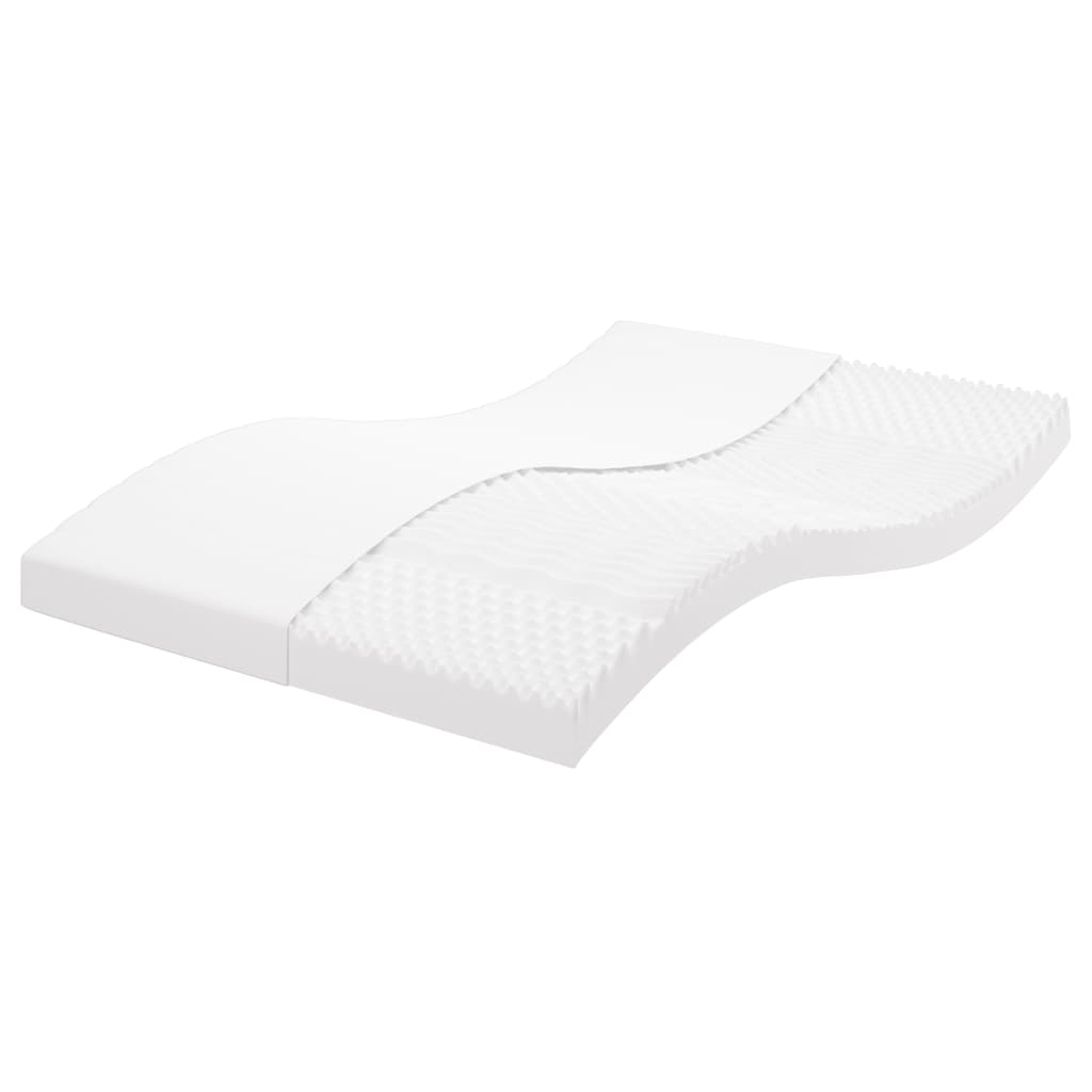 Materasso In Schiuma Bianco 120x200 Cm 7 Zone Durezza 20 Ild