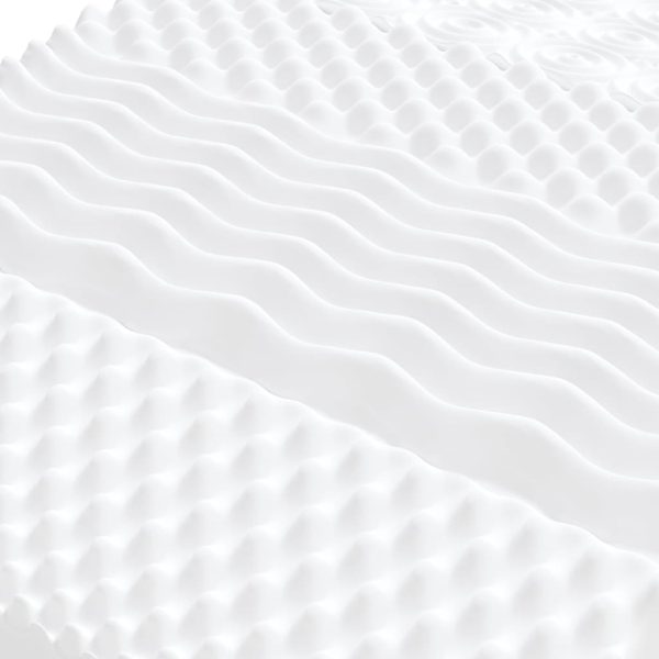 Materasso In Schiuma Bianco 120x200 Cm 7 Zone Durezza 20 Ild - Image 5