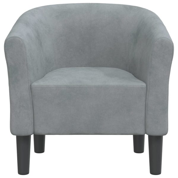 Poltrona Cabriolet Grigio Scuro In Velluto - Image 3