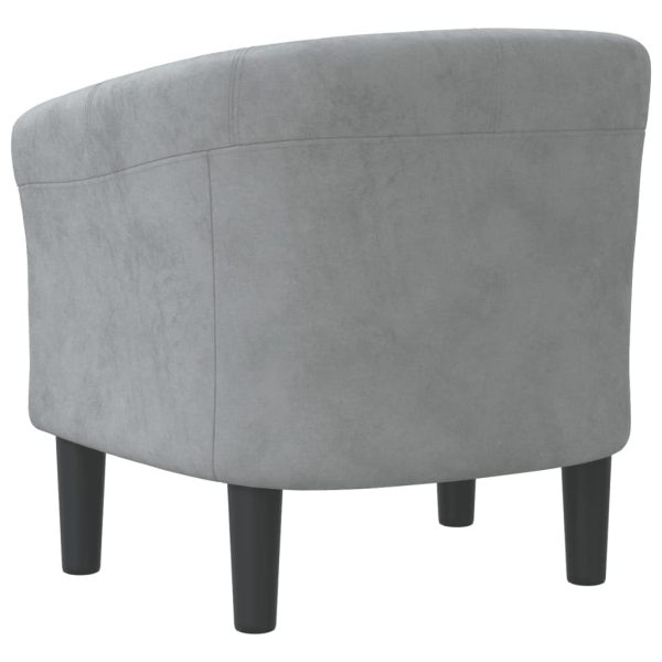 Poltrona Cabriolet Grigio Scuro In Velluto - Image 5