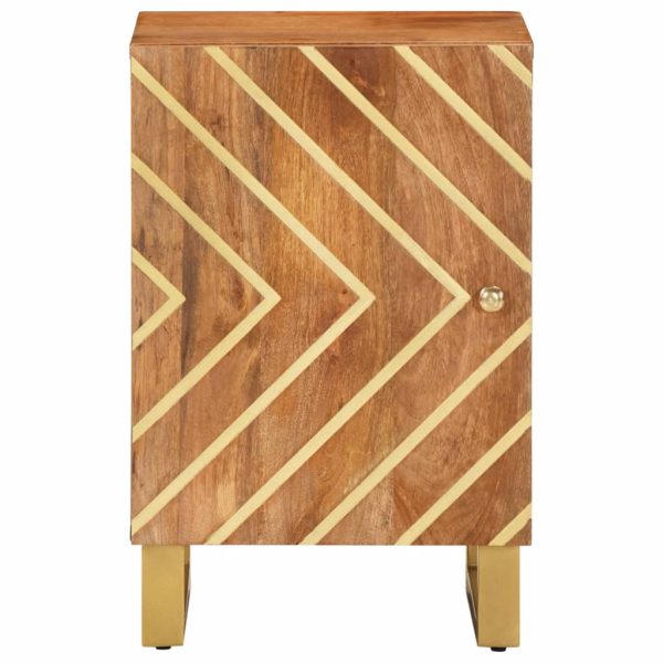 Mobiletto Da Bagno Marrone E Nero 38x33,5x58 Cm Legno Di Mango - Image 4