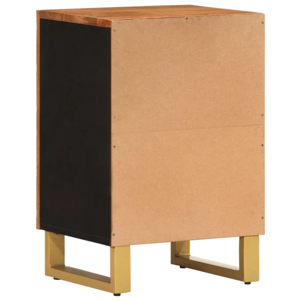 Mobiletto Da Bagno Marrone E Nero 38x33,5x58 Cm Legno Di Mango - Image 6
