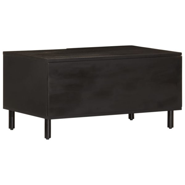 Tavolino Da Salotto Nero 80x50x40 Cm In Legno Massello Di Mango - Image 5