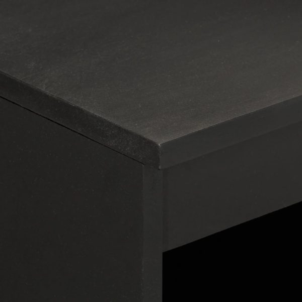 Credenza Nera 60x33x75 Cm In Legno Massello Di Mango - Image 6
