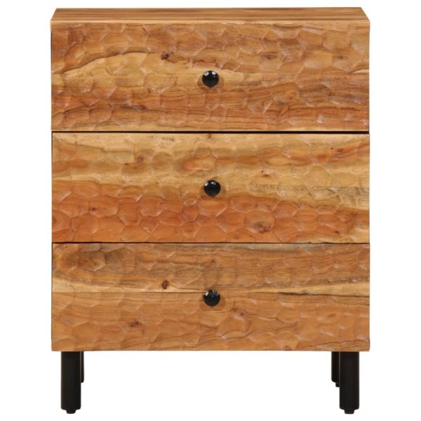 Comodino 50x33x60 Cm In Legno Massello Di Acacia - Image 5
