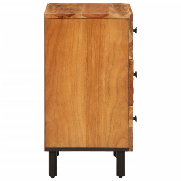 Comodino 50x33x60 Cm In Legno Massello Di Acacia - Image 6