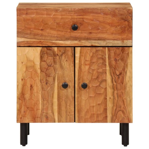 Comodino 50x33x60 Cm In Legno Massello Di Acacia - Image 5