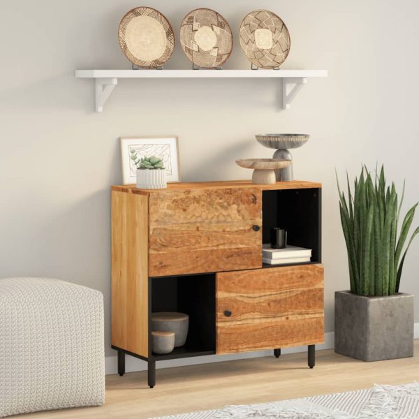 Credenza 80x33x75 Cm In Legno Massello Di Acacia - Image 3
