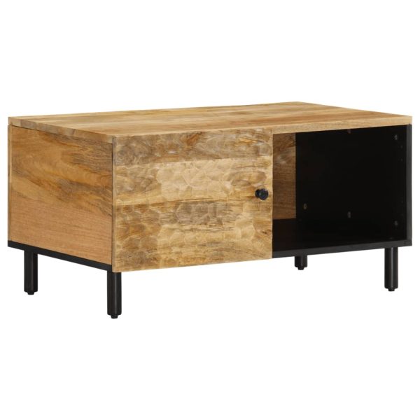 Tavolino Da Salotto 80x50x40 Cm Legno Massello Di Mango