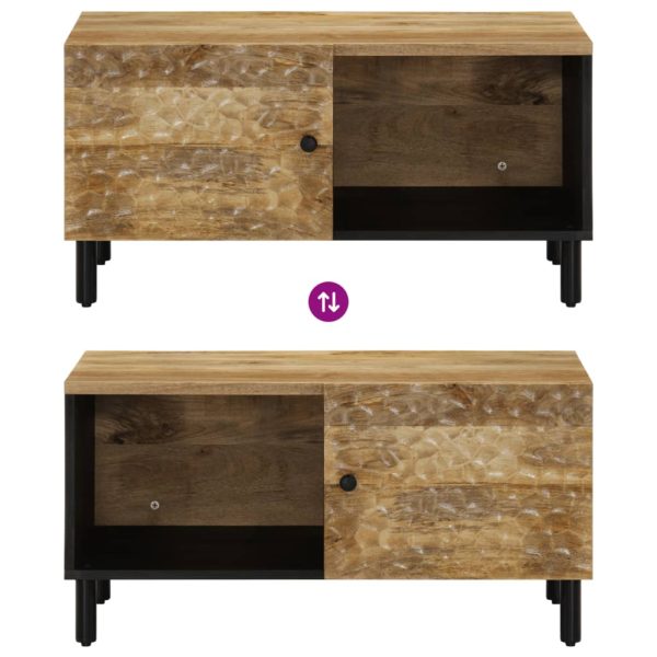 Tavolino Da Salotto 80x50x40 Cm Legno Massello Di Mango - Image 6