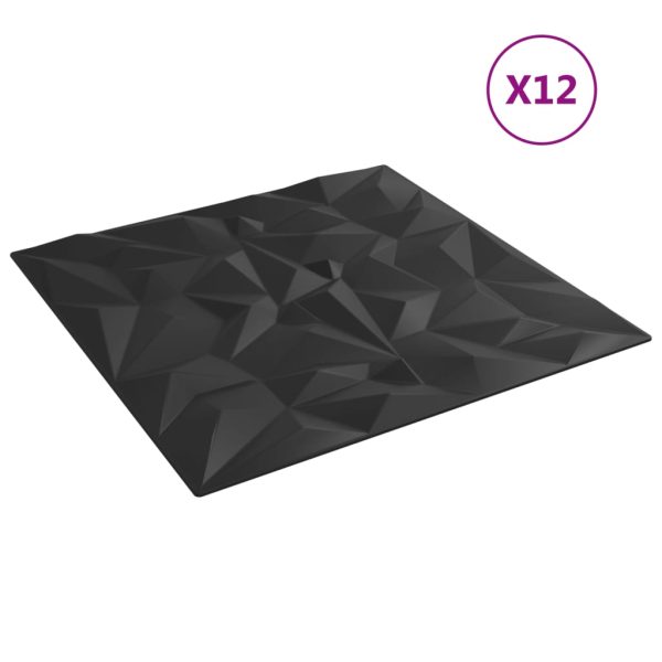 Pannelli Murali 12 Pz Neri 50x50 Cm Xps 3 M² Ametista - Image 3
