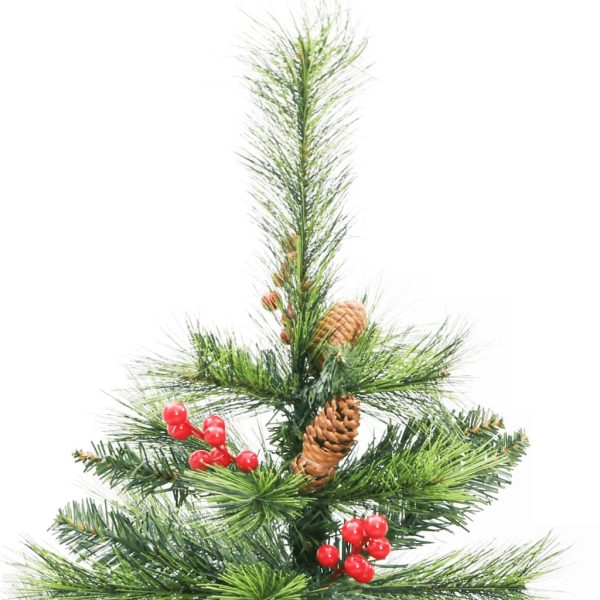 Albero Natale Artificiale Incernierato Con Pigne E Bacche 150cm - Image 4