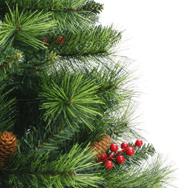 Albero Natale Artificiale Incernierato Con Pigne E Bacche 150cm - Image 5