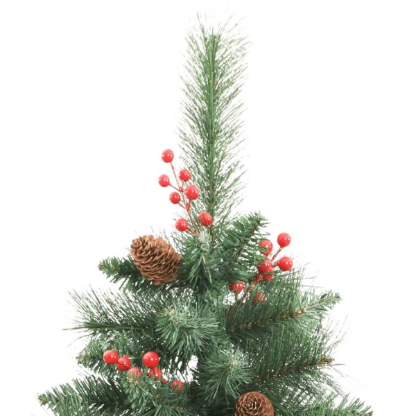 Albero Natale Artificiale Incernierato Con Pigne E Bacche 240cm - Image 4