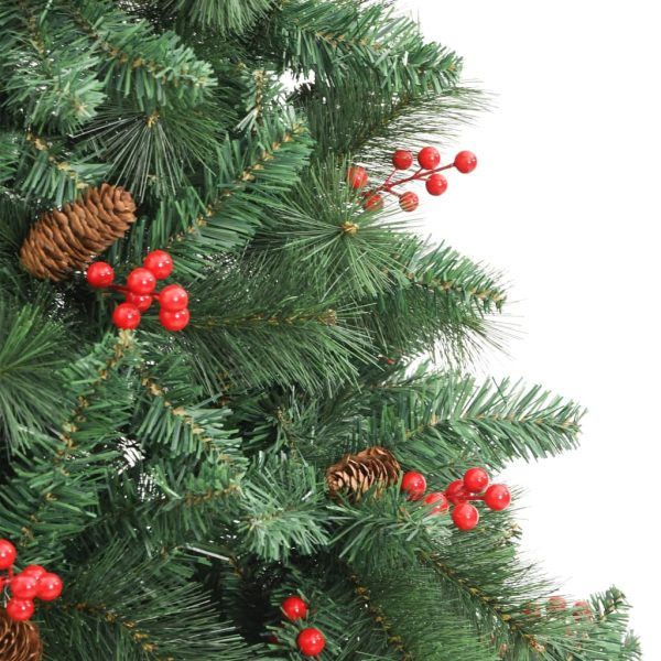 Albero Natale Artificiale Incernierato Con Pigne E Bacche 240cm - Image 5