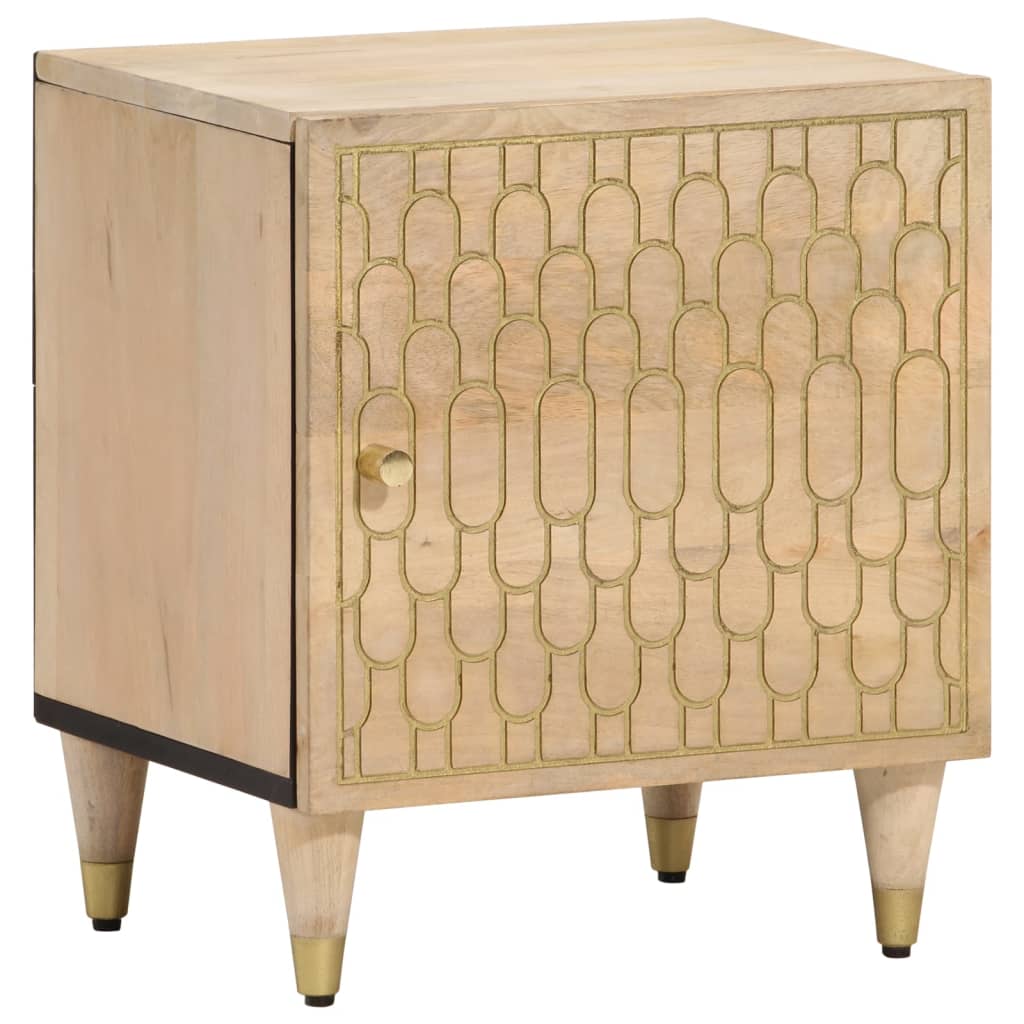 Comodino 40x33x46 Cm In Legno Massello Di Mango