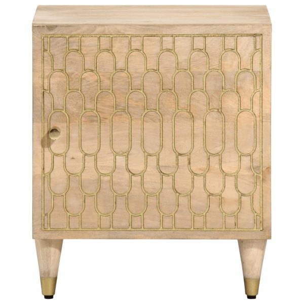 Comodino 40x33x46 Cm In Legno Massello Di Mango - Image 3