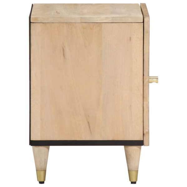 Comodino 40x33x46 Cm In Legno Massello Di Mango - Image 4
