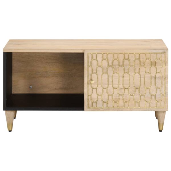 Tavolino Da Salotto 80x50x40 Cm Legno Massello Di Mango - Image 3