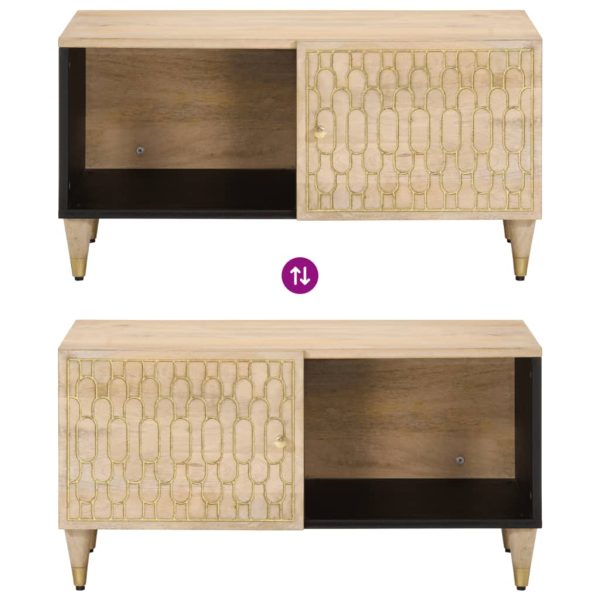 Tavolino Da Salotto 80x50x40 Cm Legno Massello Di Mango - Image 6