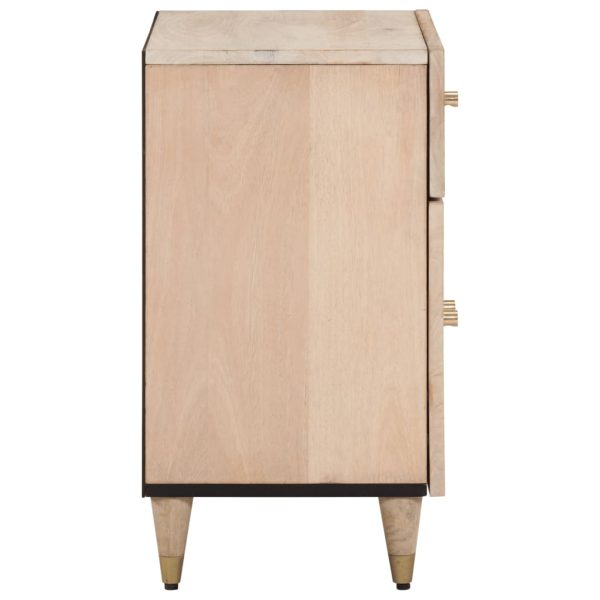 Comodino 50x33x60 Cm In Legno Massello Di Mango - Image 4