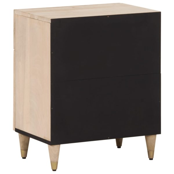 Comodino 50x33x60 Cm In Legno Massello Di Mango - Image 5