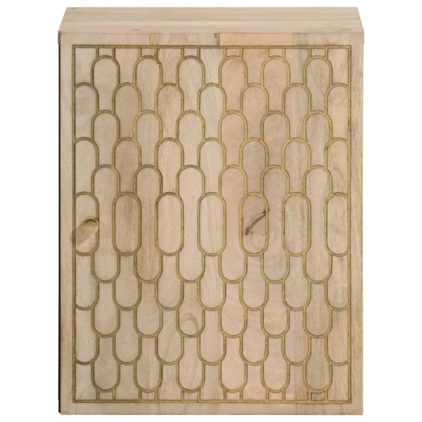 Mobile Da Bagno A Parete 38x33x48 Cm In Legno Massello Di Mango - Image 3