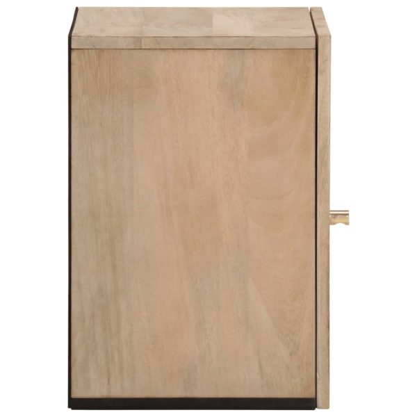 Mobile Da Bagno A Parete 38x33x48 Cm In Legno Massello Di Mango - Image 4