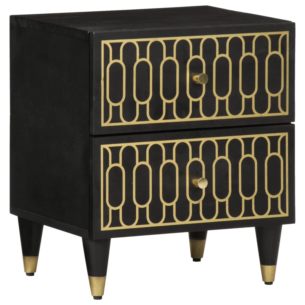 Comodino 40x33x46 Cm In Legno Massello Di Mango