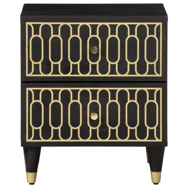 Comodino 40x33x46 Cm In Legno Massello Di Mango - Image 3