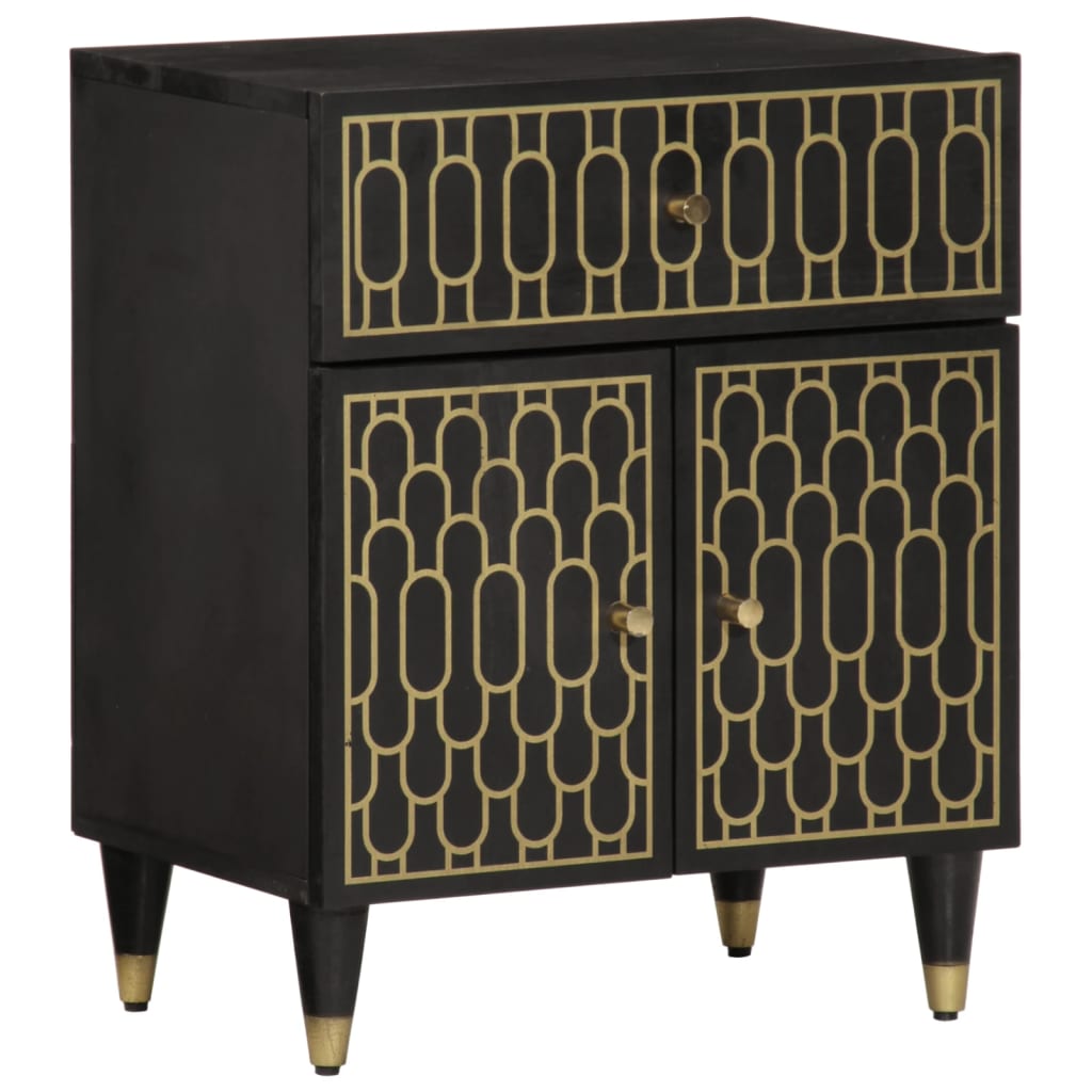 Comodino 50x33x60 Cm In Legno Massello Di Mango