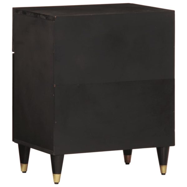 Comodino 50x33x60 Cm In Legno Massello Di Mango - Image 5