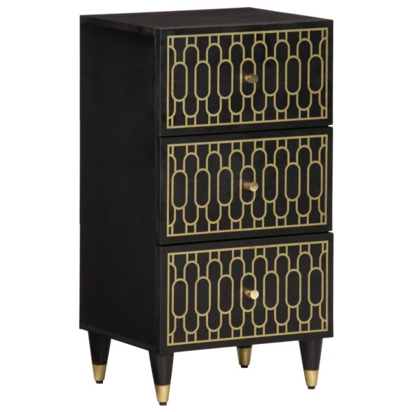 Credenza 40x33x75 Cm In Legno Massello Di Mango