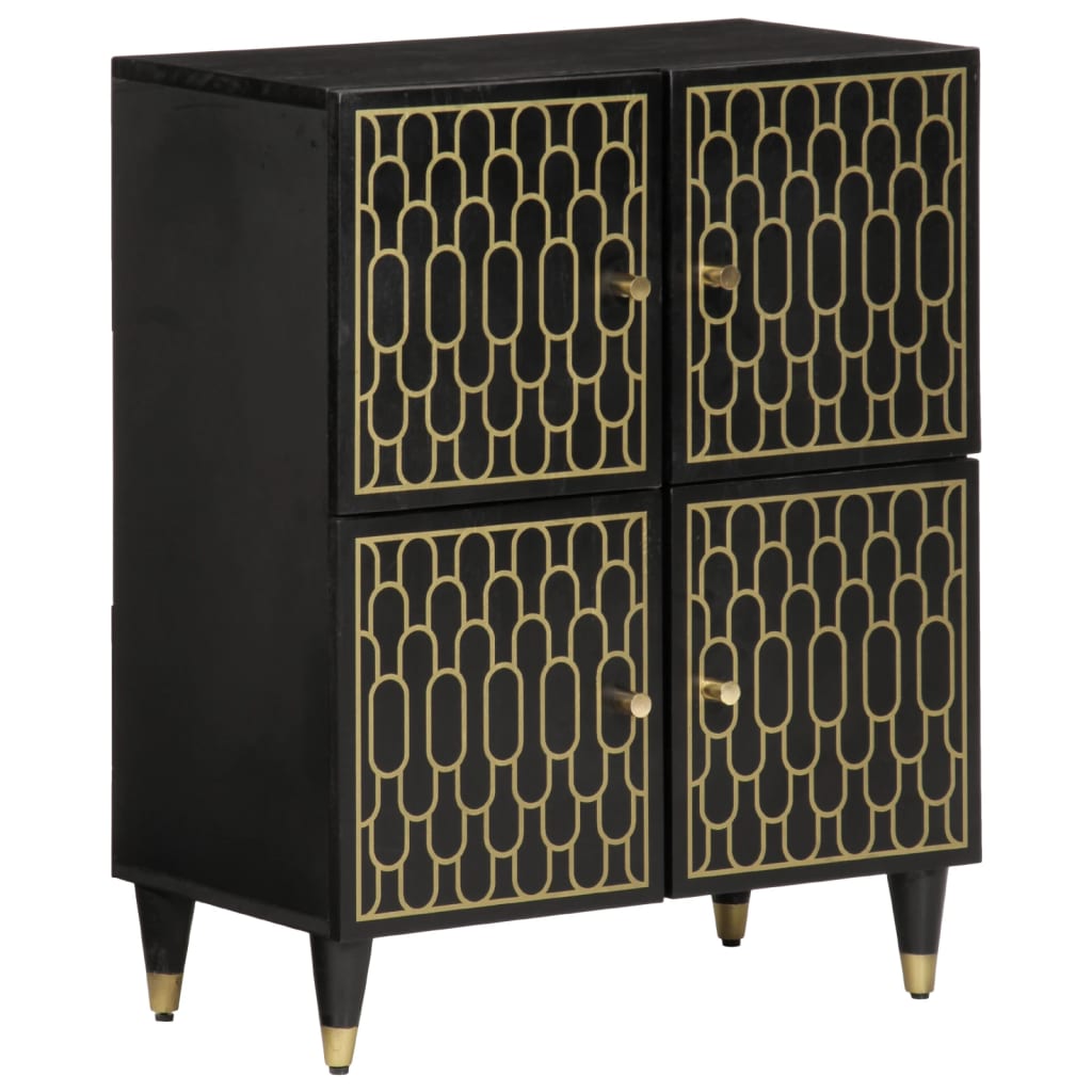 Credenza 60x33x75 Cm In Legno Massello Di Mango