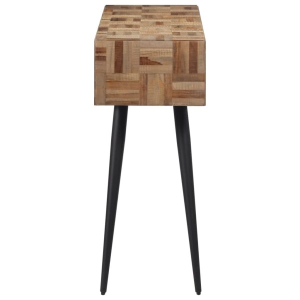 Tavolino Consolle 110x34x80 Cm Teak Massello Di Recupero - Image 3