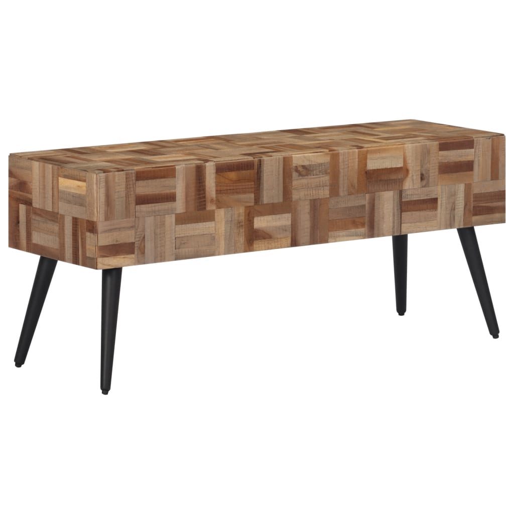 Panca 110x35x45 Cm In Teak Massello Di Recupero