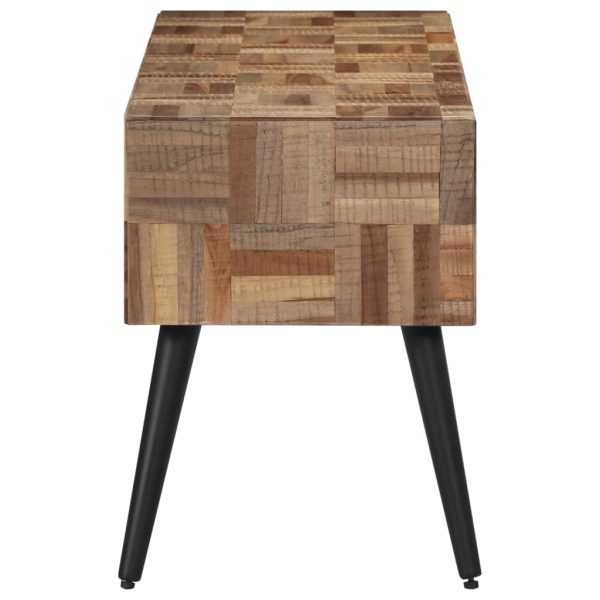 Panca 110x35x45 Cm In Teak Massello Di Recupero - Image 3