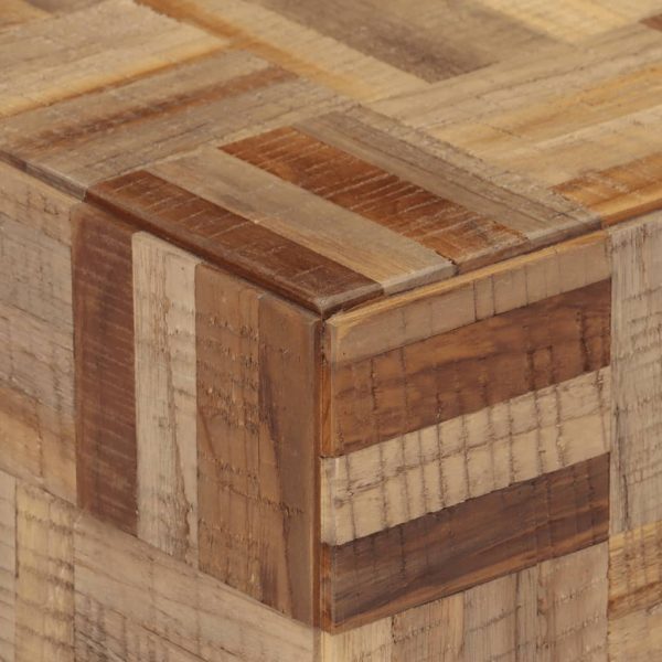 Panca 110x35x45 Cm In Teak Massello Di Recupero - Image 4