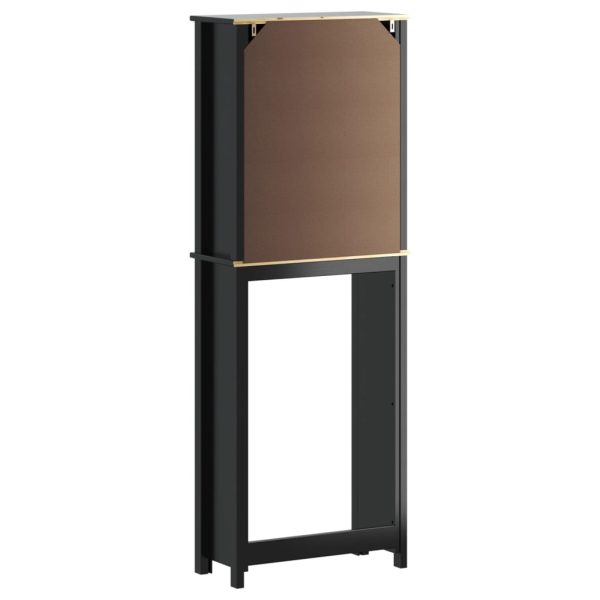 Portaoggetti Sopra Wc Berg Nero 60x27x164,5 Cm Legno Massello - Image 6