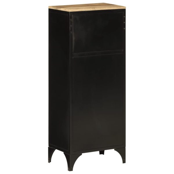 Mobile Da Bagno 40x27x90 Cm In Ferro E Legno Massello Di Mango - Image 5