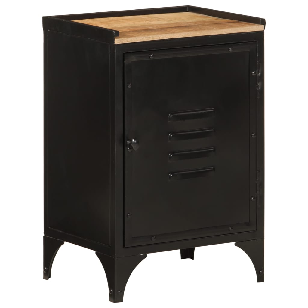 Mobile Da Bagno 40x30x60 Cm In Ferro E Legno Massello Di Mango