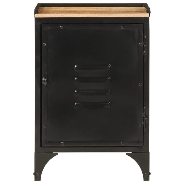 Mobile Da Bagno 40x30x60 Cm In Ferro E Legno Massello Di Mango - Image 3