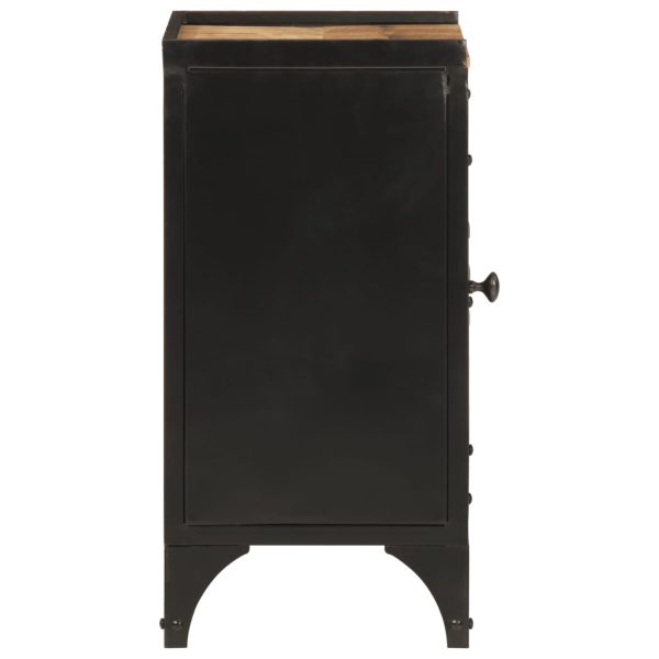 Mobile Da Bagno 40x30x60 Cm In Ferro E Legno Massello Di Mango - Image 4