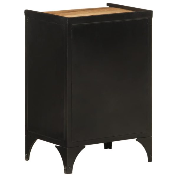 Mobile Da Bagno 40x30x60 Cm In Ferro E Legno Massello Di Mango - Image 5